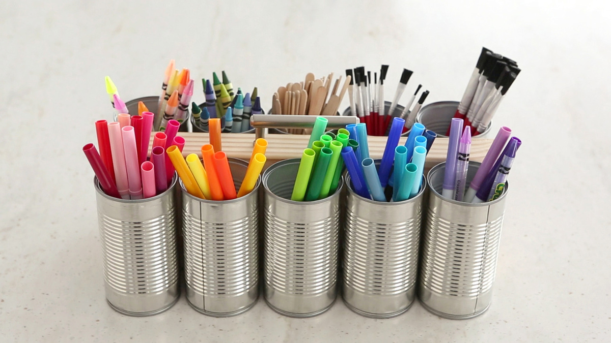 Как сделать оригинальную карандашницу своими руками из подручных материалов