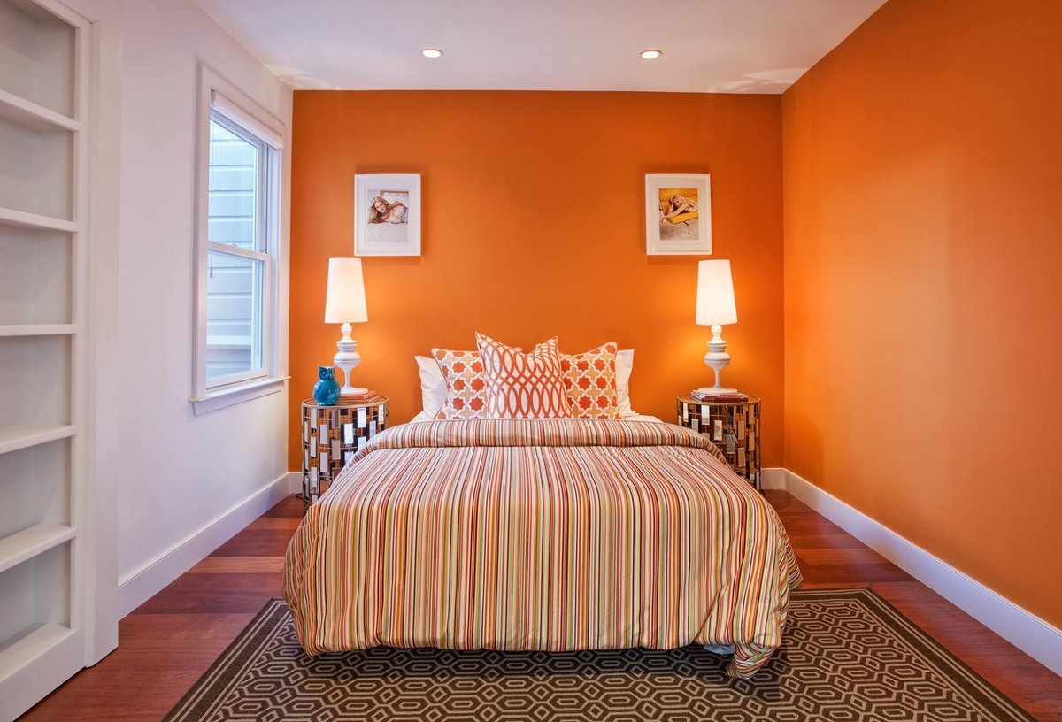 Покраска стен в квартире в два цвета: дизайн, фото, техники