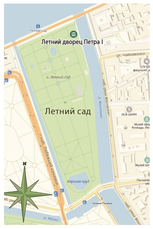 Летний сад план парка