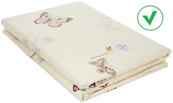 Пример экономно сложенного постельного белья