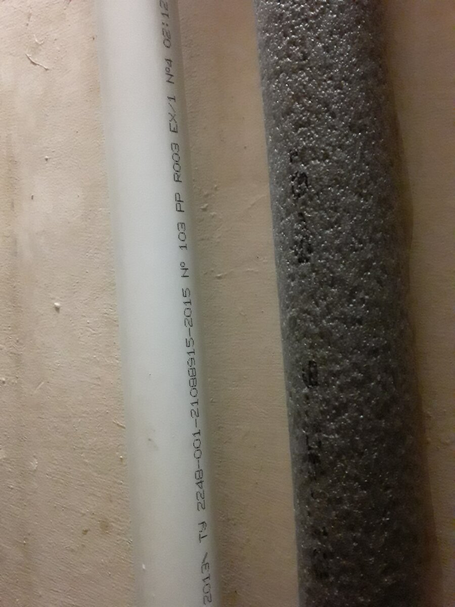 труба подачи с ТТ котла