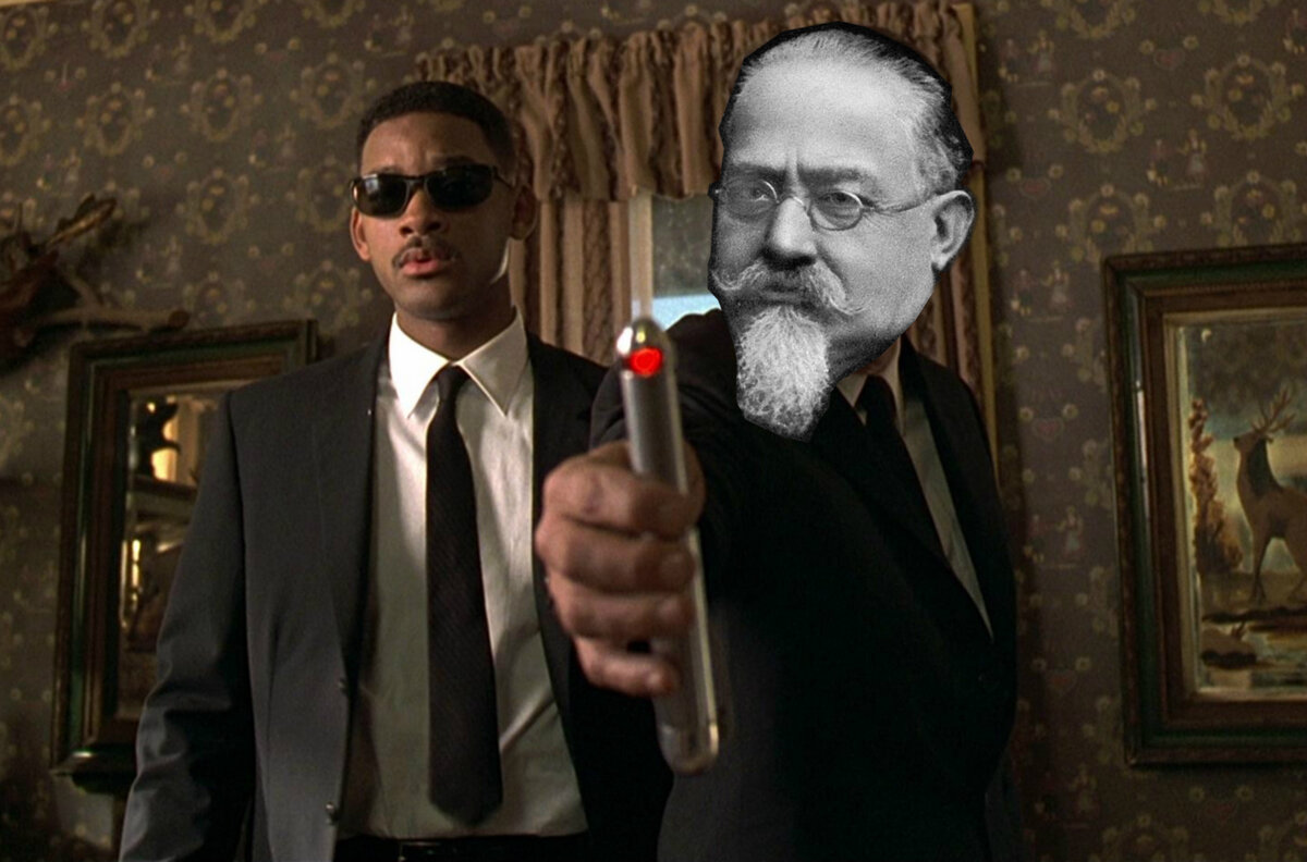 Документальное фото. Ломброзо экспериментально доказывает несостоятельность нейрализатора