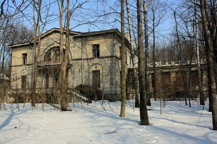 В плане дача имела форму кирпича, с вынесенным парадным фасадом