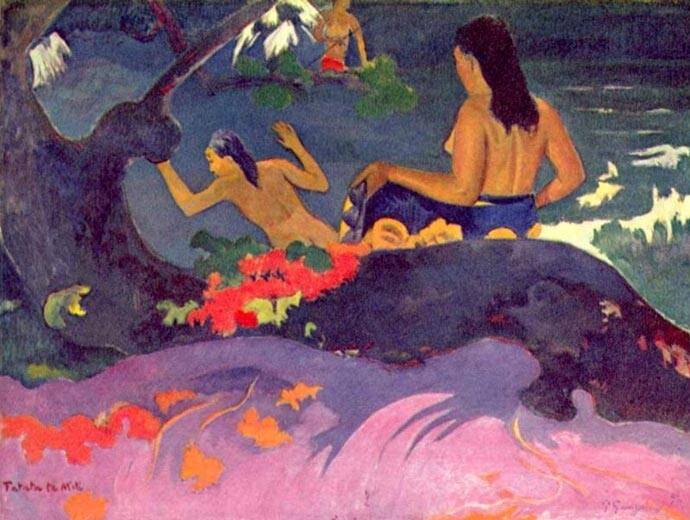 Поль Гоген. «У моря». 1892. Национальная галерея искусств, Вашингтон, округ Колумбия. Общественное достояние