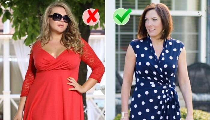 Неудачное и удачное платье для женщин за 45.