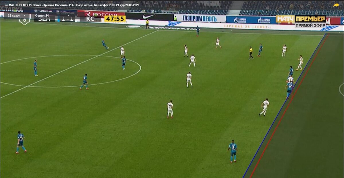 Оффсайд у Дзюбы перед голом Малькома
