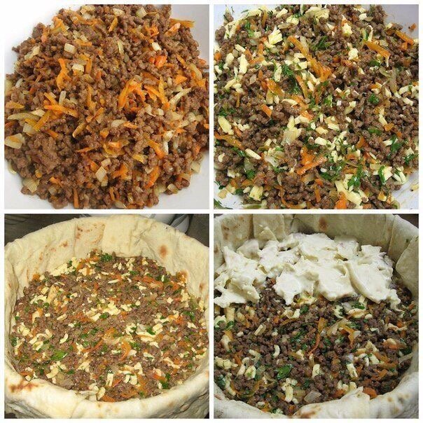 Этап 1.Раскладываем все в лаваш 