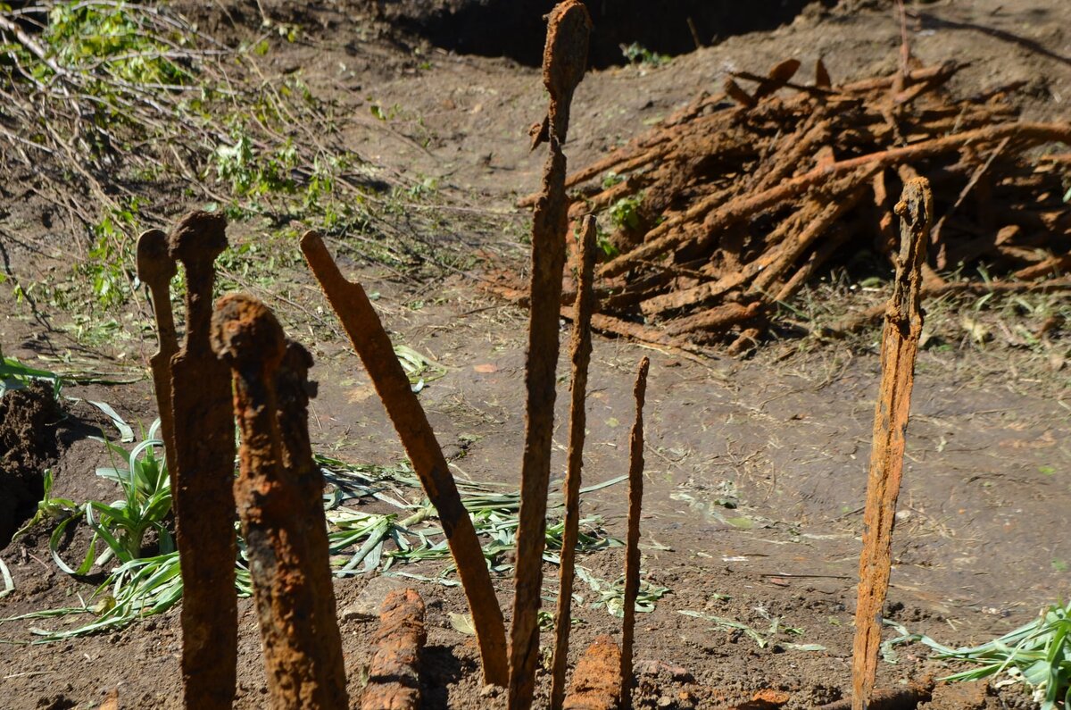 Оружие с места раскопок (фото с сайта администрации Зестафонского муниципалитета).