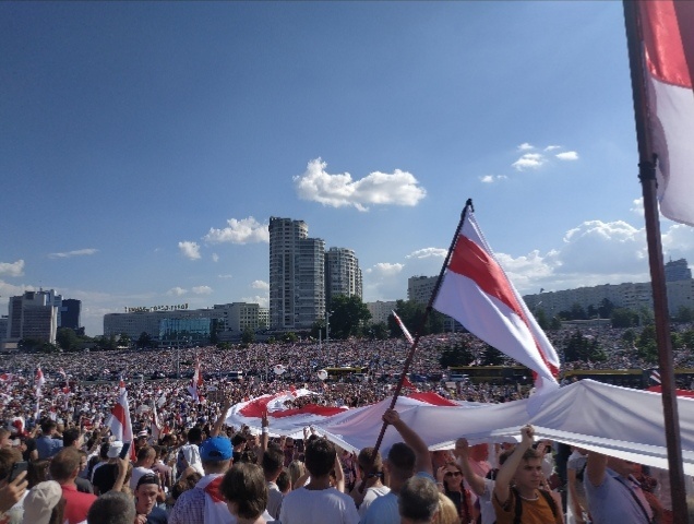 Центр Минска в выходные дни 