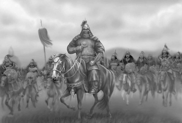 Сорган-Шира в качестве нукера Чингисхана.