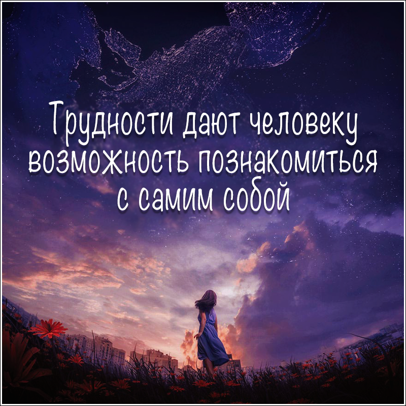 Проходя каждую неприятность, мы открываем нового в себе человека. 