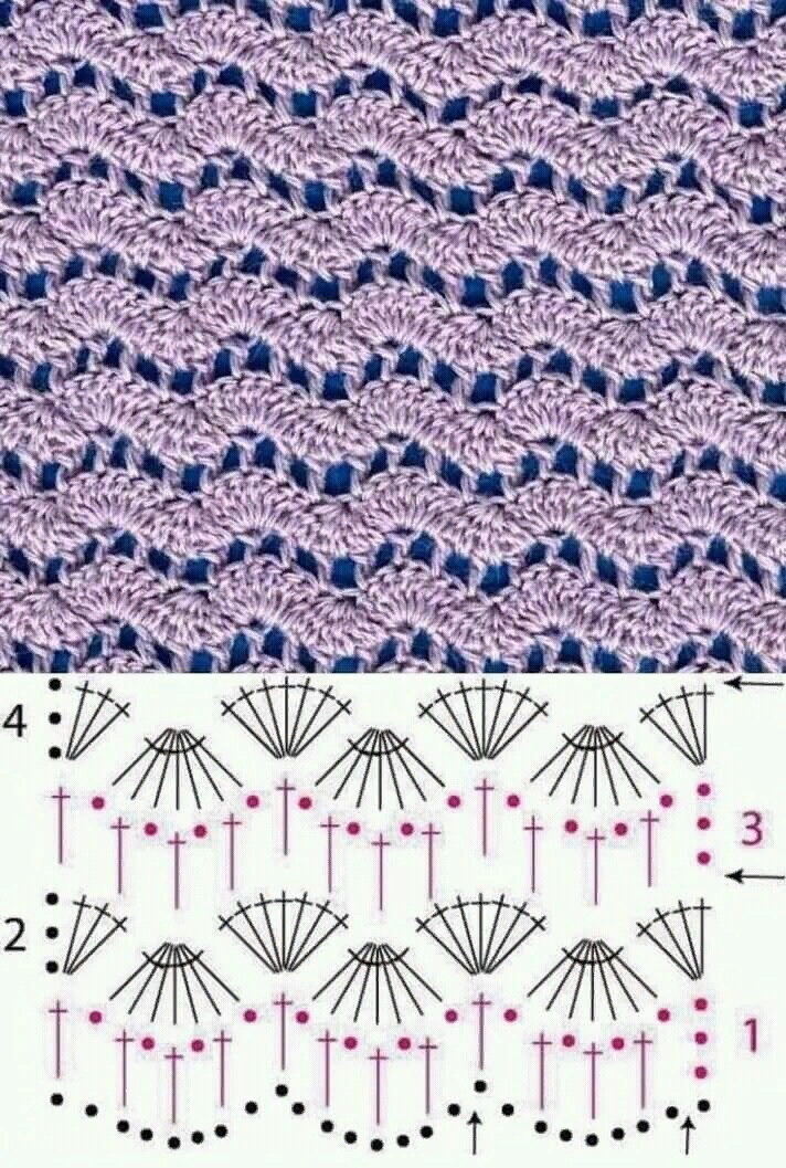 Простой и красивый узор крючком. Зигзагообразный узор крючком схема. Вязание крючком узор зигзаг схема. Ажурная вязка крючком. Ажурные узоры крючком.