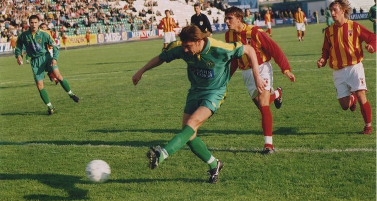 Нападающий Алексей Герасименко, во времена выступлений за Кубань