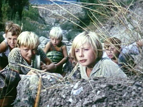 Ворует вместе с ними арбузы.