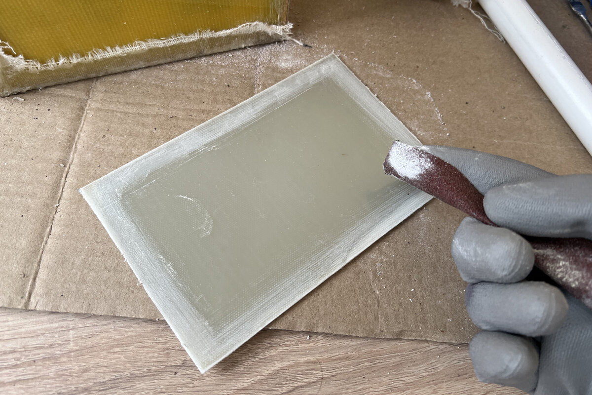 Зашлифовал места крепления стенки.