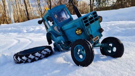 Отлетело колесо на тракторе Т-40 ... Пытались починить на месте, но не вышло! ... RC trucks 4x4