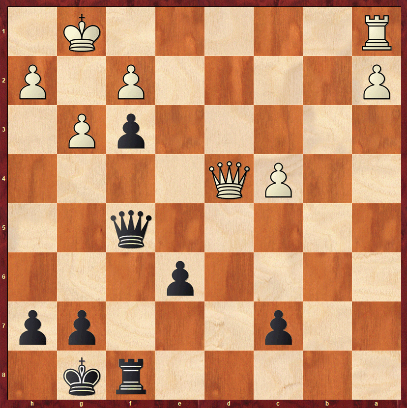 Полное решение задачи: 1...Qh3 2.Qg7+ Kg7 3.Kh1 Qg2#.