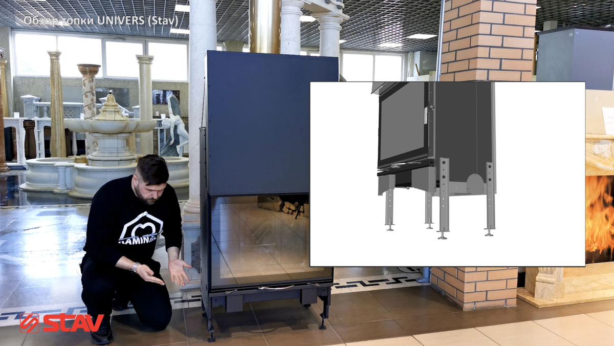 Видео: презентация ультрасовременной каминной топки UNIVERS от STAV