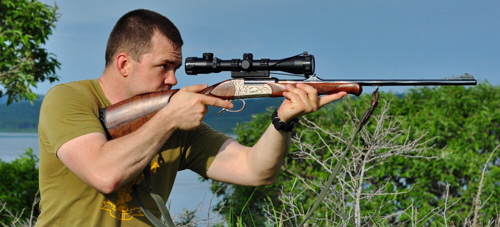Охотничий штуцер-переломка МР 18МН под патрон .308 Win. 