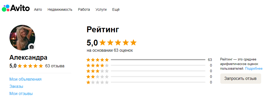 На сегодня на авито 63 отзыва а хочу  минимум 100