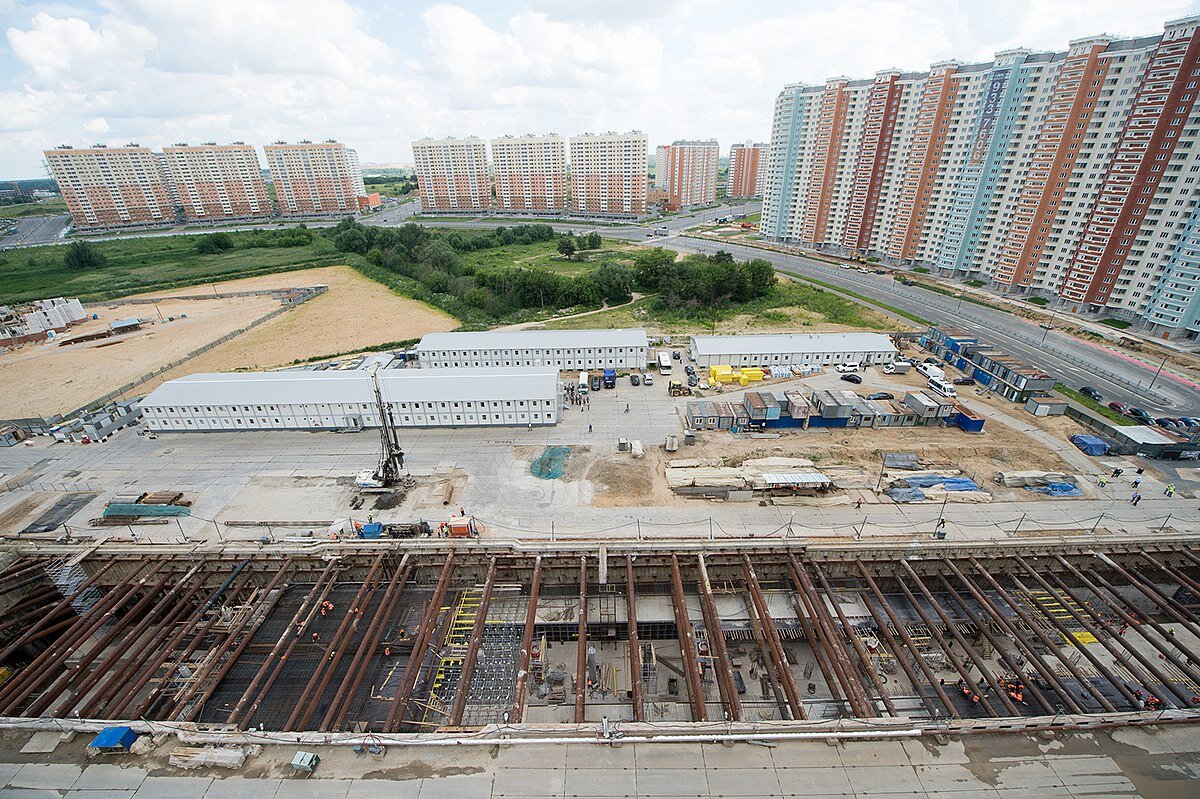 Строительство станции метро Некрасовка (2016)