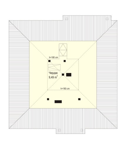 План чердачного помещения. Изображение с сайта http://www.mgprojekt.ru