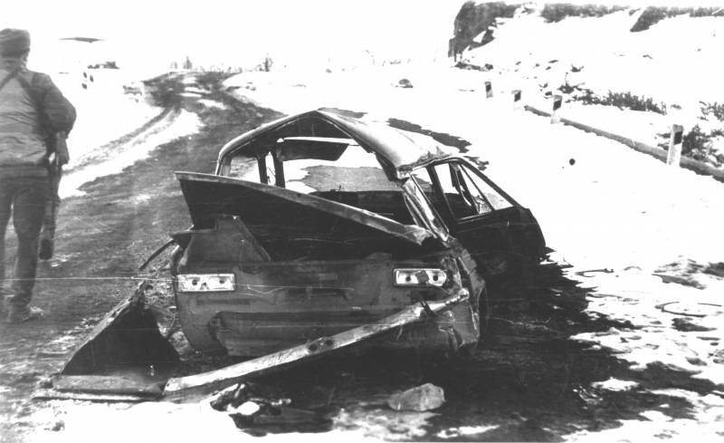 Место гибели группы Осетрова в Чайкенде.