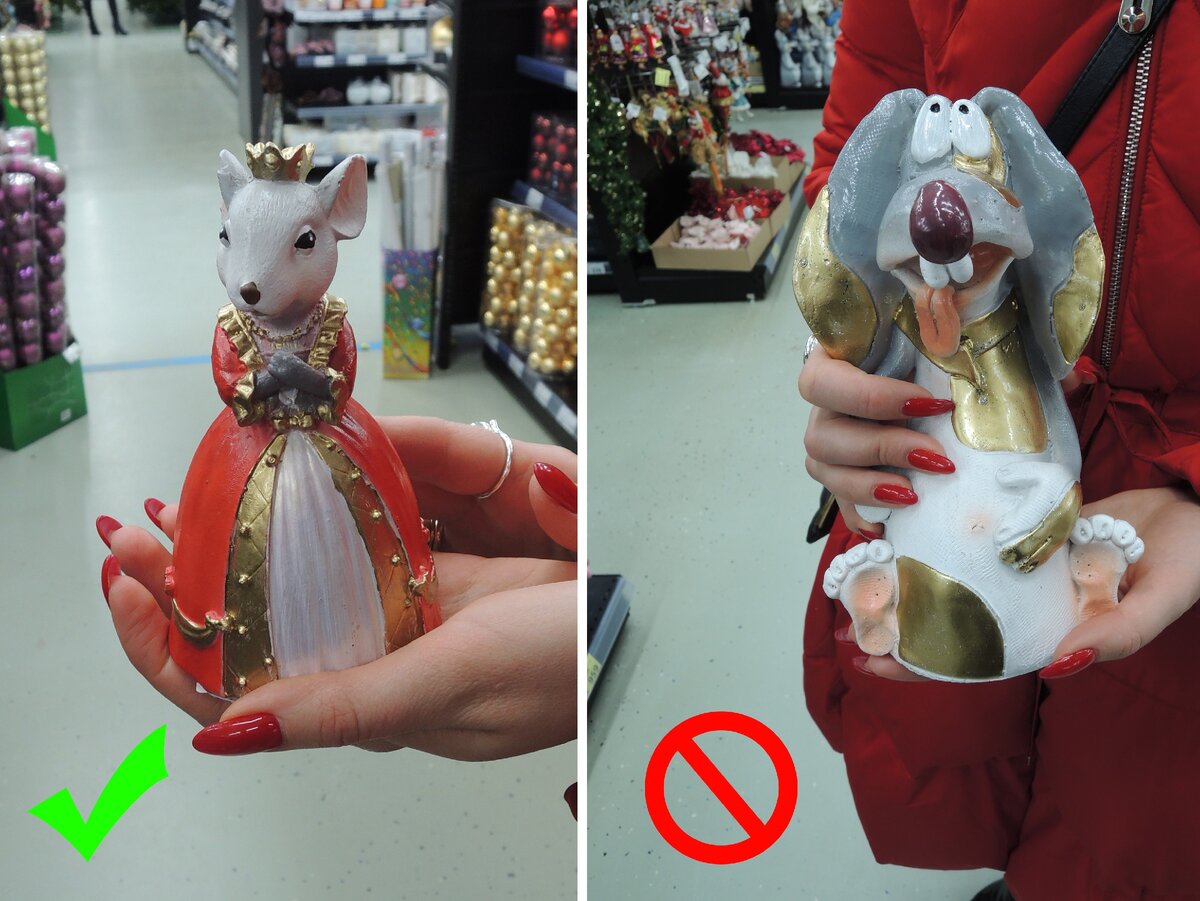 Фигурки символа года рекомендуется подбирать посимпатичнее 