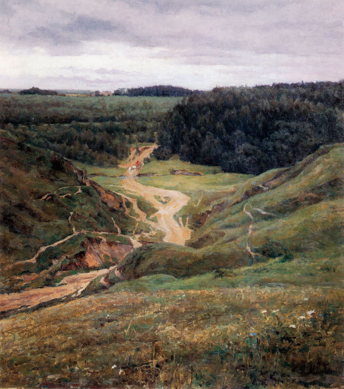 Михаил Мамонтов. Дорога через овраг, 1887