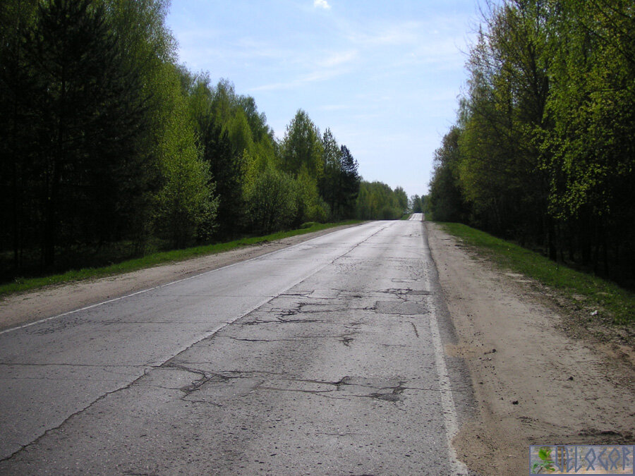 На подъезде к Збродово (дорога в то время была еще не отремонтирована)