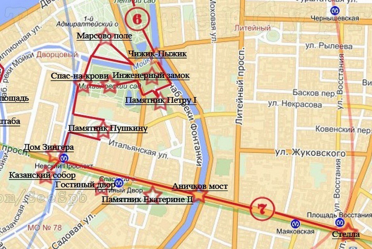 Пл восстания санкт петербург карта