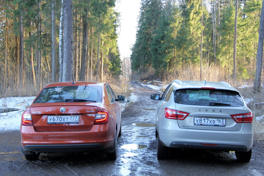 Тест Шкода Рапид - Лада Веста СВ.