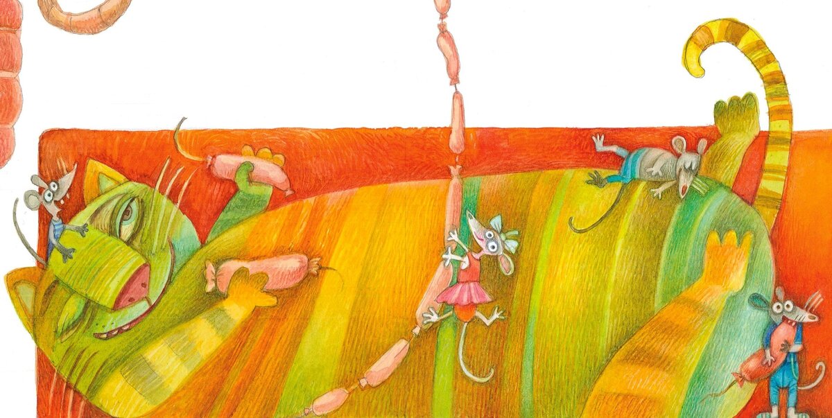 Кот и сосиска. Автор Ирина Стукова. Иллюстрации Катя Гельперн.