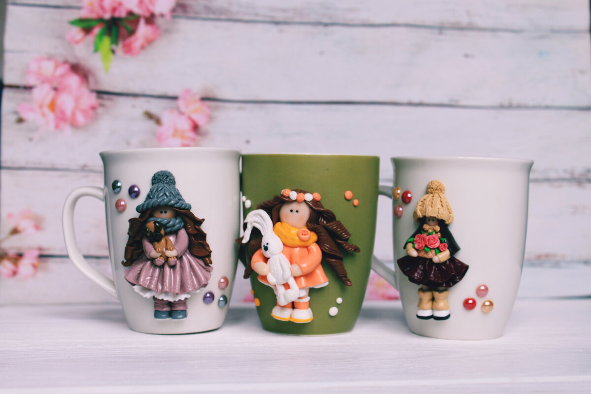 Кружки с девочками Тильдочками