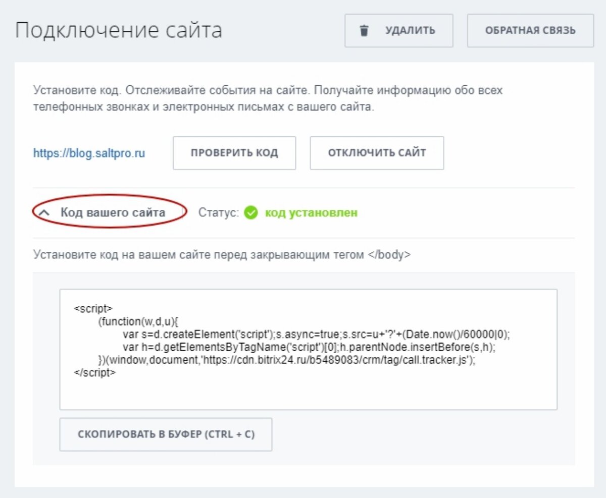 Подключение через сайт Сквозная аналитика в Битрикс24 Соль. CRM Битрикс24 Дзен