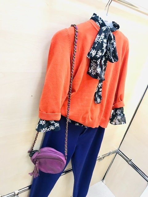 ▣ Брючки цвета виноградный компотик - River island ▣ Сумка через плечо цвета тёмной мадженты (сиренево-фиолетовый) - F&F