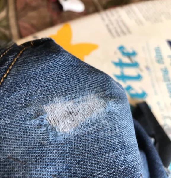 Протертая область