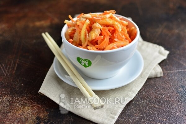   Ингредиенты   Пошаговый рецепт с фото Острая рыбная закуска с морковью для любителей корейской кухни. Готовить не сложно, главное - выдержать блюдо в холодильнике для хорошего маринования.