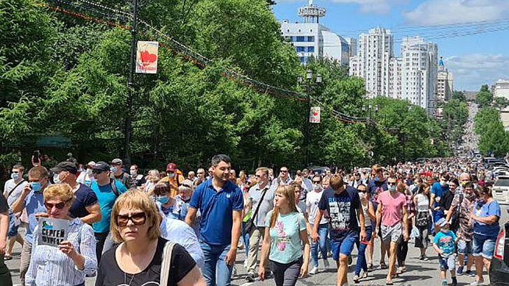 Митинг в Хабаровске