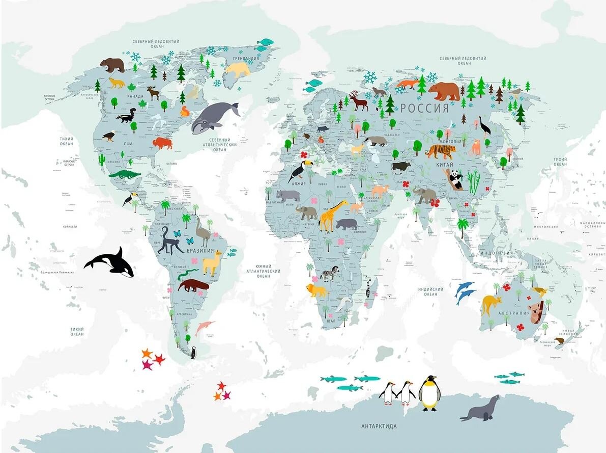 Вариант фрески , обоев для детской комнаты