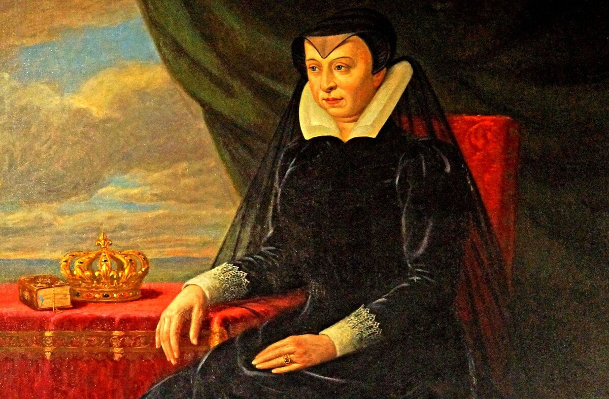 Портрет Екатерины Медичи. Художник Франсуа Клуэ. ~1555 г