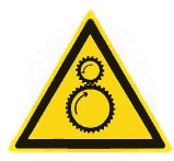 W29 Осторожно. Возможно затягивание между вращающимися элементами