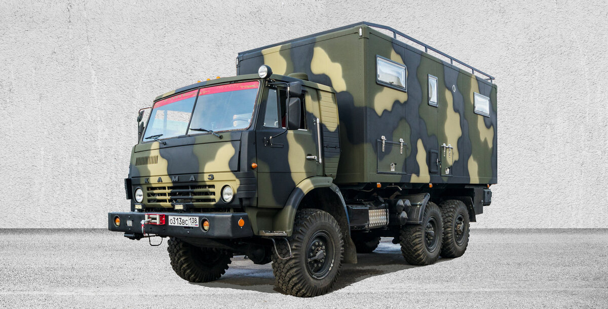 Готовый вариант автодома на базе КАМАЗ 4310 после реставрации