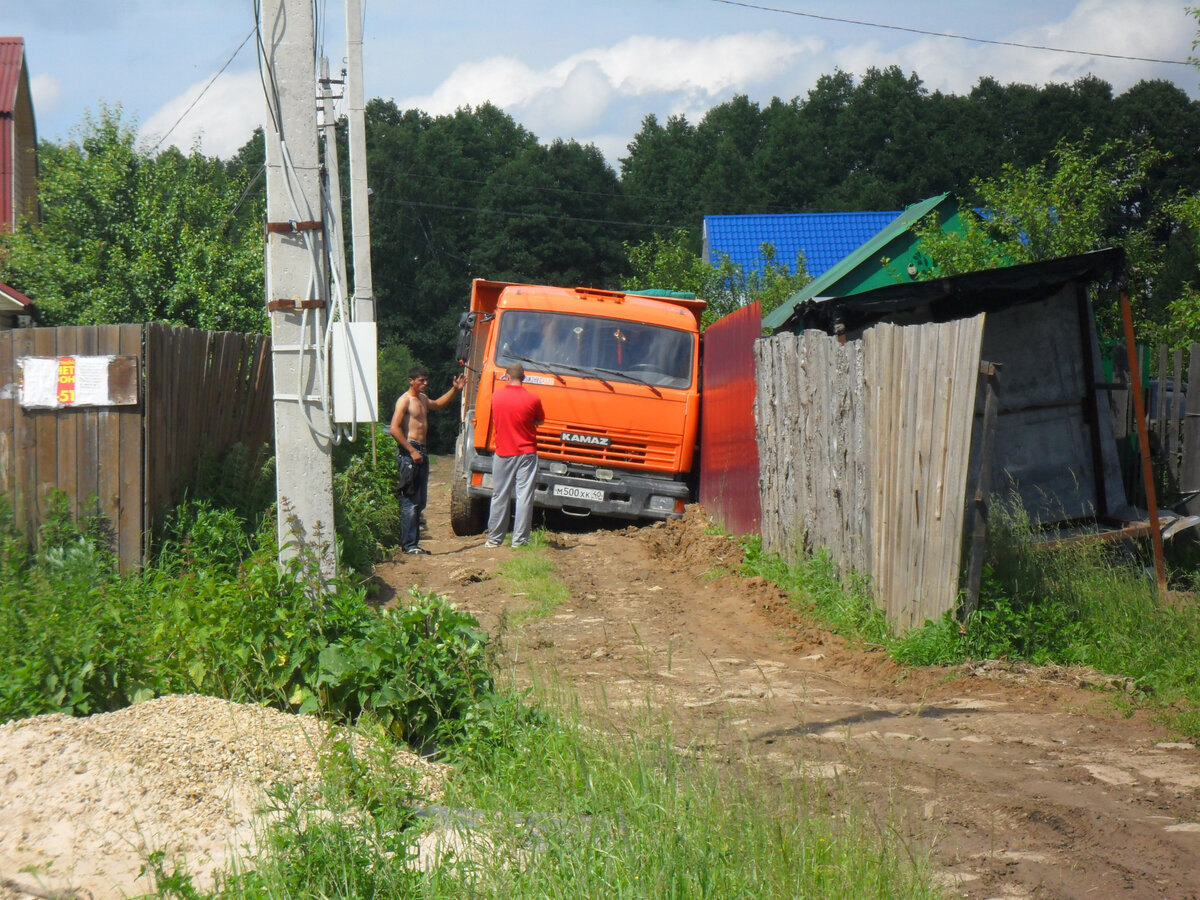 Отсыпка дороги щебнем в снт