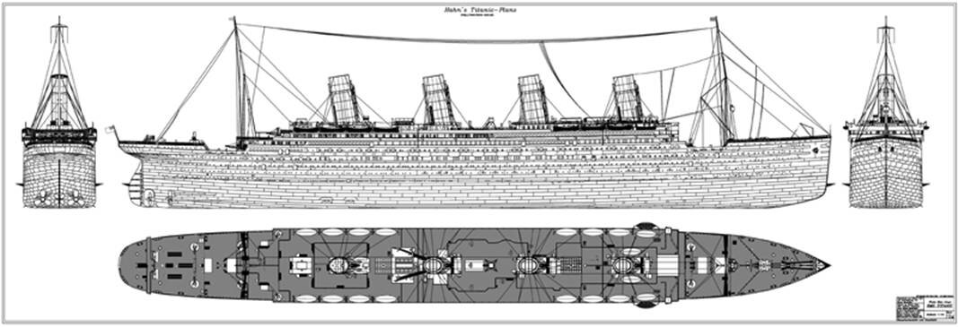 Чертежи титаника в высоком качестве
