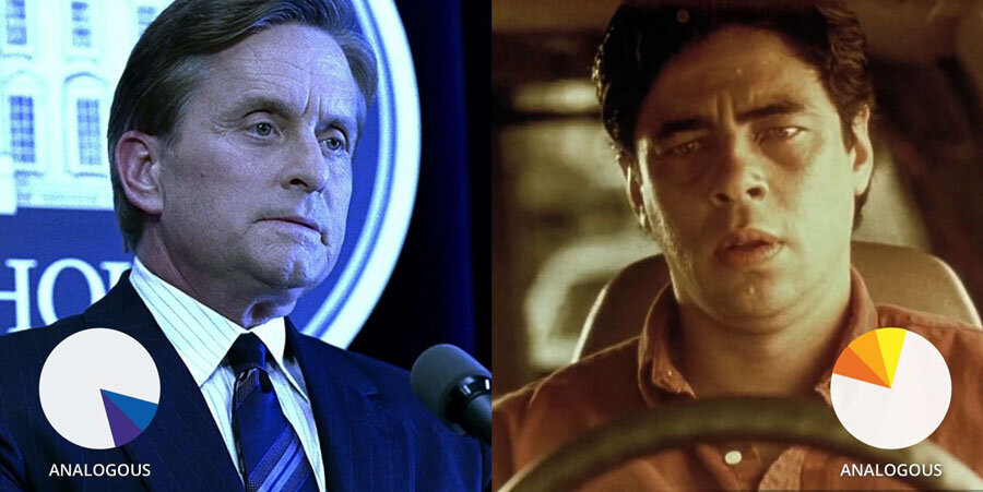 Различные схемы градации цвета в одном фильме