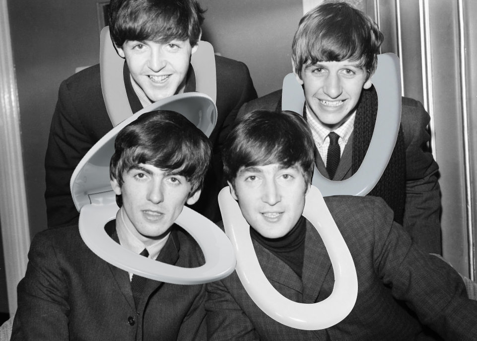 The Beatles в шарфах