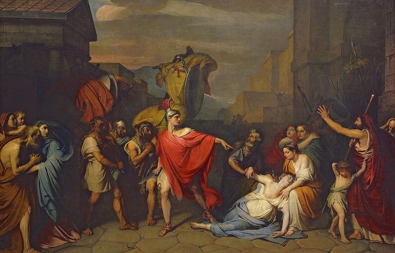 Бруни. Смерть Камиллы, сестры Горация. 1824.