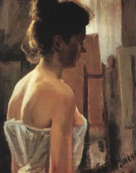 Натурщица в мастерской художника. 1901-1902 г. 