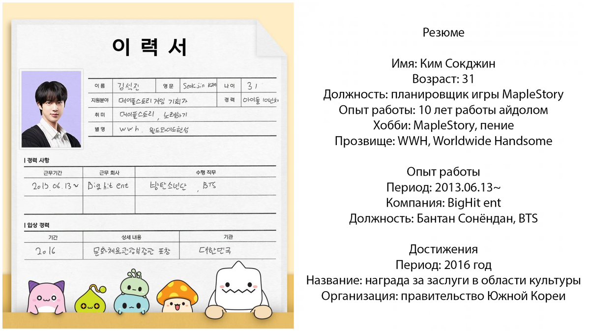 Джин из BTS начнёт вторую главу BTS с новой работы в качестве планировщика  игры 